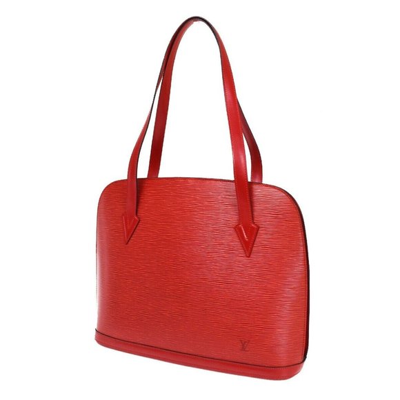 LOUIS VUITTON Lussac Shopper Tote Shoulder Bag Epi Leather Red M52287 35SH056 - Picture 1 of 15